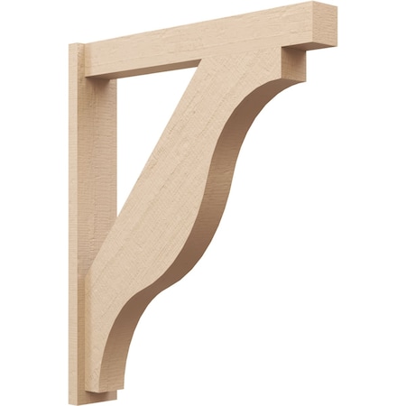 Ekena Millwork 5 1/2-in W x 32-in D x 38-in H Funston Block Rough Cedar Woodgrain TimberThane Outlooker, Primed Tan OUTUR055X32X38FST44RCPR